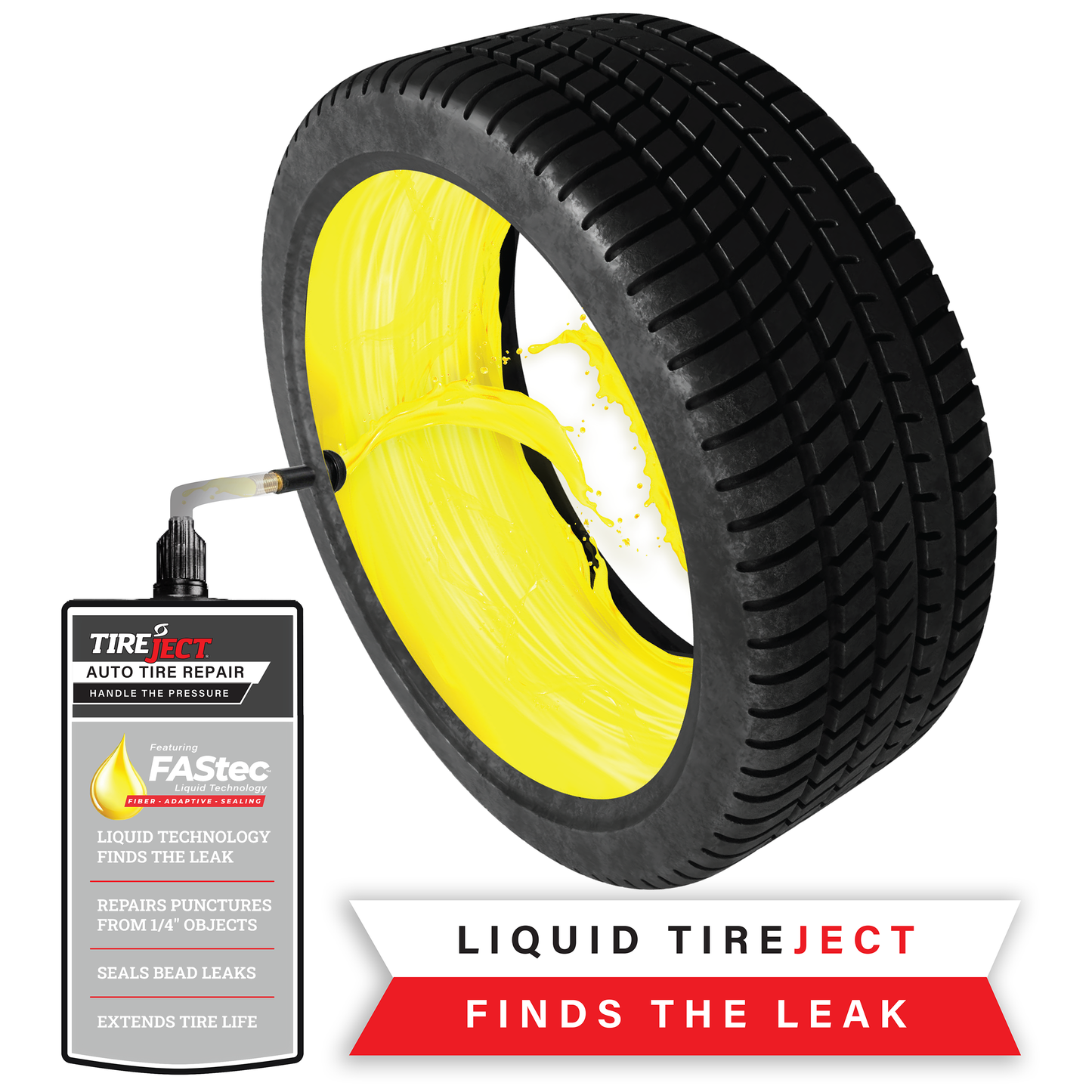 AUTO Instant Tire Repair Kit: Car/Sedan (6oz)